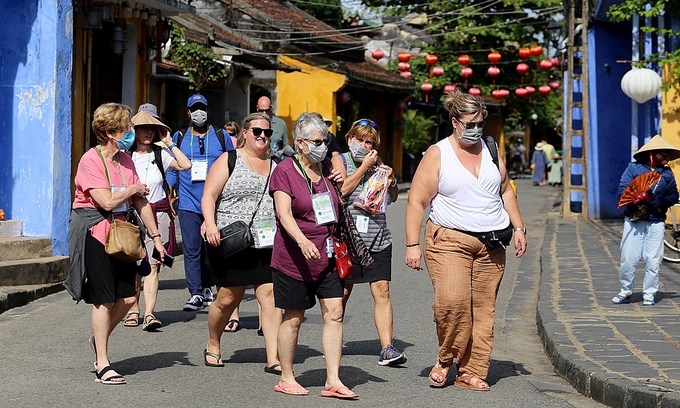 Foreign Tourists Visit Hoi An Ancient Town In Central Vietnam